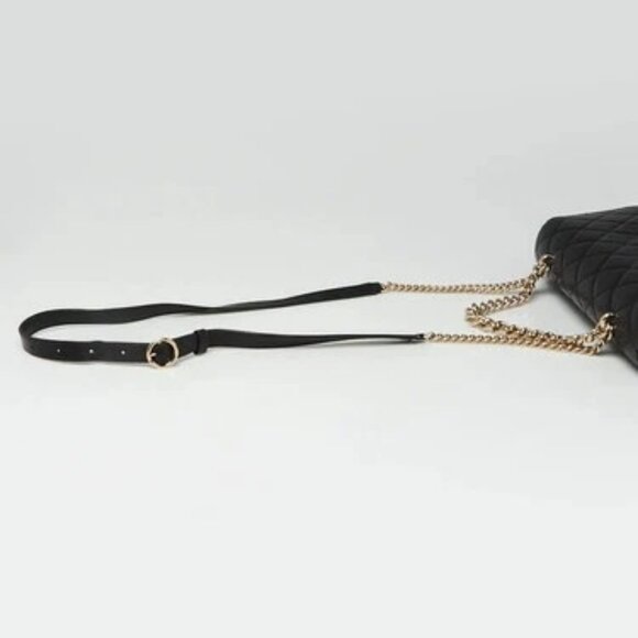 Chanel Black Tweed Quilted Lambskin Leather Medium Flap Bag - Picture 7 of 10